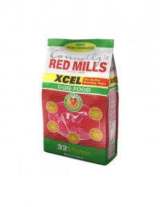 Bag of Xcel dog food